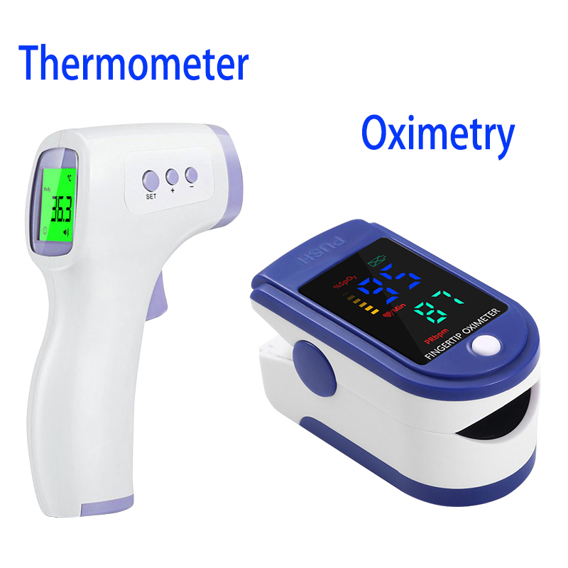 Pulse Oximeter - Medische IR-koortstemperatuurmeter met LED-display en achtergrondverlichting,